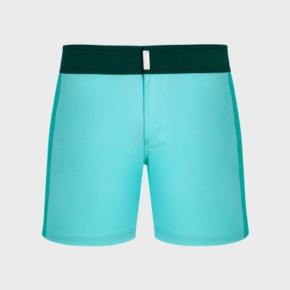 Vilebrequin - Color Block Stretch-badeshorts Mit Flachem Bund Für Herren - Bademode - Merle - Blau - Größe XXXL Vilebrequin - Color Block Stretch-badeshorts Mit Flachem Bund Für Herren - Bademode - Merle - Blau - Größe XXXL