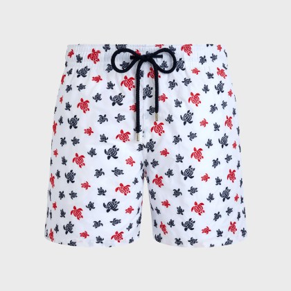 Vilebrequin - Micro Ronde Des Tortues Badeshorts Mit Stickerei Für Herren – Limitierte Serie - Bademode - Mistral - Weiss - Größe XXXL Vilebrequin - Micro Ronde Des Tortues Badeshorts Mit Stickerei Für Herren – Limitierte Serie - Bademode - Mistral - Weiss - Größe XXXL