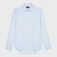 Vilebrequin - Einfarbiges Hemd Aus Leinen Für Herren - Hemd - Caroubis - Blau - Größe L Vilebrequin - Einfarbiges Hemd Aus Leinen Für Herren - Hemd - Caroubis - Blau - Größe L