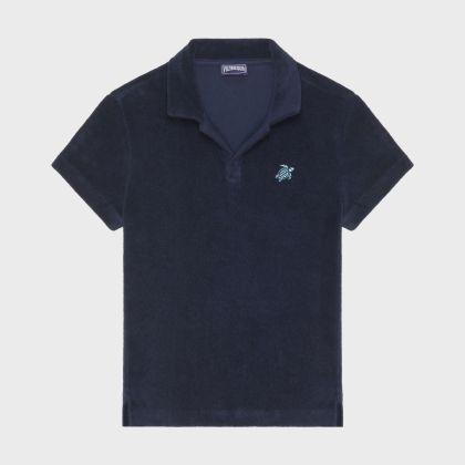 Vilebrequin - Frottee-polohemd Mit Aufgestickter Schildkröte Für Jungen - Polohemd - Gill - Blau - Größe 8 Vilebrequin - Frottee-polohemd Mit Aufgestickter Schildkröte Für Jungen - Polohemd - Gill - Blau - Größe 8