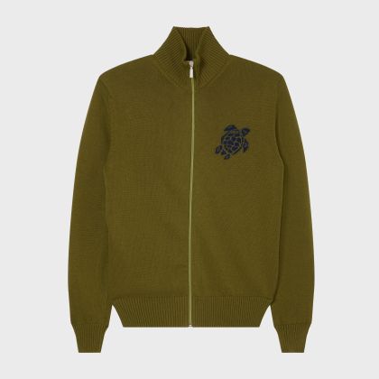Vilebrequin - Turtle Pullover Mit Reißverschluss Aus Baumwolle Und Kaschmir Für Herren - Pullover - Petrus - Grün - Größe L Vilebrequin - Turtle Pullover Mit Reißverschluss Aus Baumwolle Und Kaschmir Für Herren - Pullover - Petrus - Grün - Größe L
