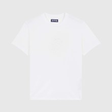 Vilebrequin - T-shirt Aus Baumwolle Mit Farblich Passender Schildkrötenstickerei Für Herren - T-shirt - Portisol - Weiss - Größe L Vilebrequin - T-shirt Aus Baumwolle Mit Farblich Passender Schildkrötenstickerei Für Herren - T-shirt - Portisol - Weiss - Größe L