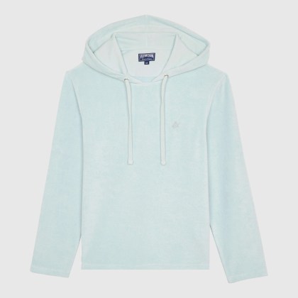 Vilebrequin - Langärmeliges Frottee-t-shirt Mit Kapuze Für Herren - T-shirt - Therapy - Blau - Größe S Vilebrequin - Langärmeliges Frottee-t-shirt Mit Kapuze Für Herren - T-shirt - Therapy - Blau - Größe S