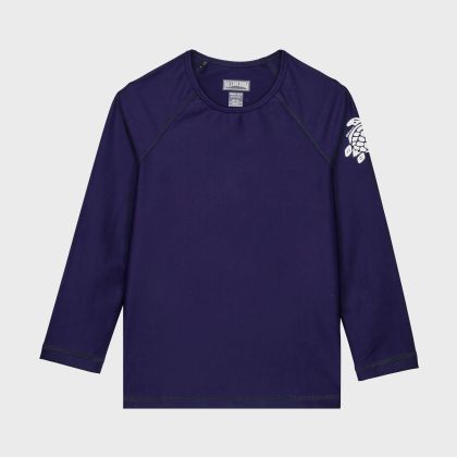Vilebrequin - Langärmeliges Rashguards Solid T-shirt Für Kinder - Rashguard - Glassy-y - Blau - Größe 14 Vilebrequin - Langärmeliges Rashguards Solid T-shirt Für Kinder - Rashguard - Glassy-y - Blau - Größe 14