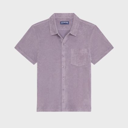 Vilebrequin - Solid Bowling-hemd Aus Frottee Für Herren - Hemd - Charli - Violett - Größe XXL Vilebrequin - Solid Bowling-hemd Aus Frottee Für Herren - Hemd - Charli - Violett - Größe XXL