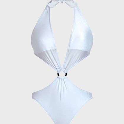 Vilebrequin - Shiny Solid Stretch Trikini Für Damen - Bademode - Fresh - Weiss - Größe S Vilebrequin - Shiny Solid Stretch Trikini Für Damen - Bademode - Fresh - Weiss - Größe S