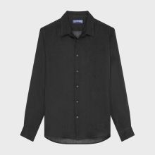 Vilebrequin - Solid Hemd Aus Ramie Für Herren - Hemd - Caracal - Schwarz - Größe S Vilebrequin - Solid Hemd Aus Ramie Für Herren - Hemd - Caracal - Schwarz - Größe S