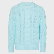 Vilebrequin - Herren Zopfmuster-baumwollpullover - Pullover - Philippe - Blau - Größe M Vilebrequin - Herren Zopfmuster-baumwollpullover - Pullover - Philippe - Blau - Größe M