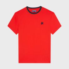Vilebrequin - Bicolor T-shirt Aus Bio-baumwolle Für Herren - T-shirt - Tewis - Rot - Größe L Vilebrequin - Bicolor T-shirt Aus Bio-baumwolle Für Herren - T-shirt - Tewis - Rot - Größe L