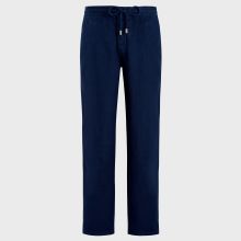 Vilebrequin - Solid Gerade Geschnittene Leinenhose Für Herren - Hose - Parc - Blau - Größe XXXL Vilebrequin - Solid Gerade Geschnittene Leinenhose Für Herren - Hose - Parc - Blau - Größe XXXL