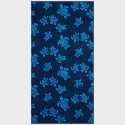 Vilebrequin - Ronde Des Tortues Jacquard Strandtuch Aus Bio-baumwolle Für Herren - Strandtuch - Sand - Blau - Größe OSFA Vilebrequin - Ronde Des Tortues Jacquard Strandtuch Aus Bio-baumwolle Für Herren - Strandtuch - Sand - Blau - Größe OSFA