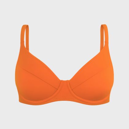 Vilebrequin - Solid Bikinioberteil Mit Bügel Für Damen - Bademode - Leona - Orange - Größe XL Vilebrequin - Solid Bikinioberteil Mit Bügel Für Damen - Bademode - Leona - Orange - Größe XL