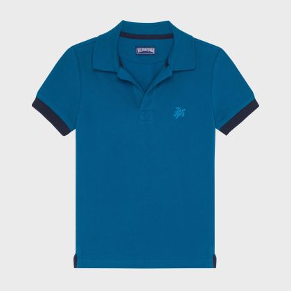 Vilebrequin - Solid Polohemd Aus Bio-baumwolle Für Jungen - Polohemd - Pantin - Blau - Größe 2 Vilebrequin - Solid Polohemd Aus Bio-baumwolle Für Jungen - Polohemd - Pantin - Blau - Größe 2