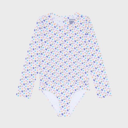 Vilebrequin - Micro Ronde Des Tortues Rashguard-badeanzug Mit Reißverschluss Für Mädchen - Rashguard - Galaxy - Weiss - Größe 14 Vilebrequin - Micro Ronde Des Tortues Rashguard-badeanzug Mit Reißverschluss Für Mädchen - Rashguard - Galaxy - Weiss - Größe 14