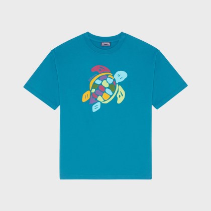 Vilebrequin - Big Turtle Oversize-t-shirt Aus Bio-baumwolle Für Jungen - T-shirt - Galileo - Blau - Größe 10 Vilebrequin - Big Turtle Oversize-t-shirt Aus Bio-baumwolle Für Jungen - T-shirt - Galileo - Blau - Größe 10