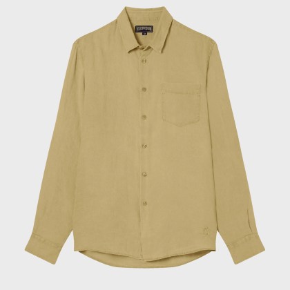 Vilebrequin - Natural Colors Leinenhemd Für Herren - Hemd - Caroubis - Marone - Größe XXL Vilebrequin - Natural Colors Leinenhemd Für Herren - Hemd - Caroubis - Marone - Größe XXL