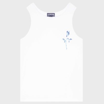 Vilebrequin - Roses Tanktop Aus Bio-baumwolle Für Mädchen - Trägershirt - Gesa - Weiss - Größe 8 Vilebrequin - Roses Tanktop Aus Bio-baumwolle Für Mädchen - Trägershirt - Gesa - Weiss - Größe 8