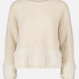 Grobstrick-Pullover mit Effektgarn Grobstrick-Pullover mit Effektgarn