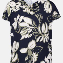 Printshirt mit Wasserfallausschnitt Printshirt mit Wasserfallausschnitt