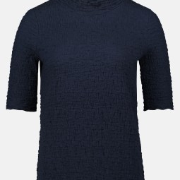 Strukturshirt mit Stehkragen Strukturshirt mit Stehkragen