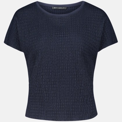 Strukturshirt mit U-Boot-Ausschnitt Strukturshirt mit U-Boot-Ausschnitt