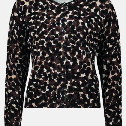 Feinstrickjacke mit überschnittenen Ärmeln Feinstrickjacke mit überschnittenen Ärmeln