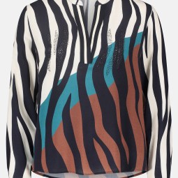 Longbluse mit Stehkragen Longbluse mit Stehkragen
