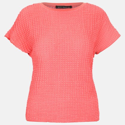 Strukturshirt mit U-Boot-Ausschnitt Strukturshirt mit U-Boot-Ausschnitt