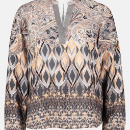 Longbluse mit Stehkragen Longbluse mit Stehkragen