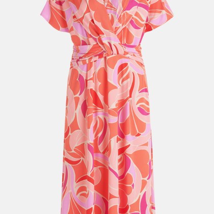 Jerseykleid mit überschnittenen Ärmeln Jerseykleid mit überschnittenen Ärmeln