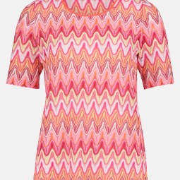 Spitzenshirt mit Rippbündchen Spitzenshirt mit Rippbündchen