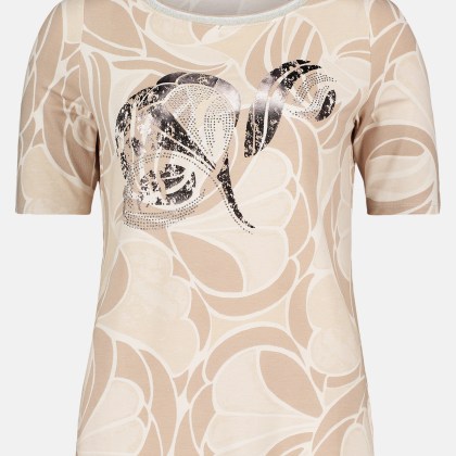 Printshirt mit Schmucksteinen Printshirt mit Schmucksteinen