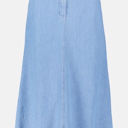 Jeansrock mit offenem Saum Jeansrock mit offenem Saum