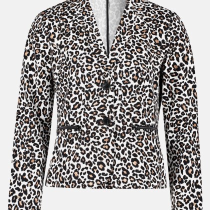 Kurzblazer mit Animalprint Kurzblazer mit Animalprint