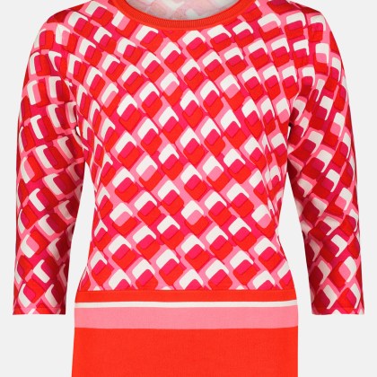 Basic-Strickpullover mit Print Basic-Strickpullover mit Print