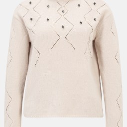 Strickpullover mit Schmucksteinen Strickpullover mit Schmucksteinen