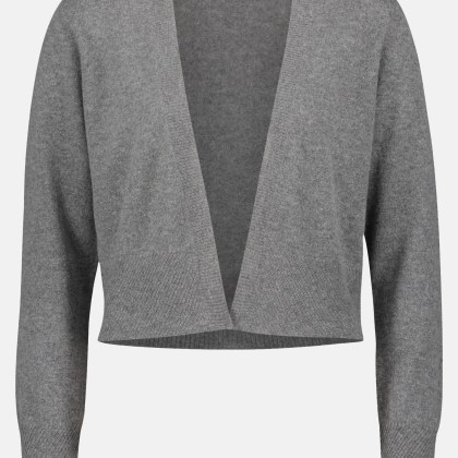Kaschmir-Strickjacke mit Rippbündchen Kaschmir-Strickjacke mit Rippbündchen