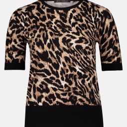 Feinstrickpullover mit Animalprint Feinstrickpullover mit Animalprint
