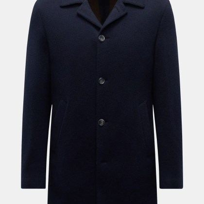 Fedeli - Herren - Cashmere Jersey-Mantel %27Flanell Double%27 navy Fedeli - Herren - Cashmere Jersey-Mantel %27Flanell Double%27 navy