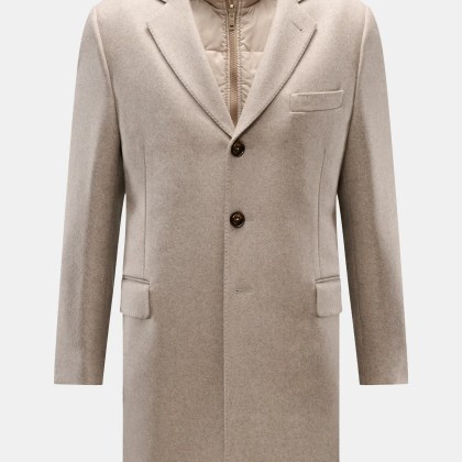 Fay - Herren - Mantel %27Double Coat%27 mit Weste beige Fay - Herren - Mantel %27Double Coat%27 mit Weste beige