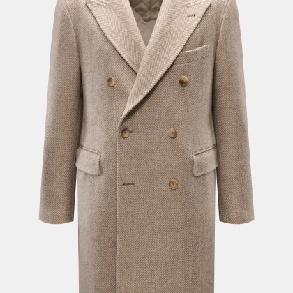 Tagliatore - Herren - Wollmantel beige/creme gemustert Tagliatore - Herren - Wollmantel beige/creme gemustert