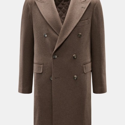 Tagliatore - Herren - Cashmere Mantel graubraun Tagliatore - Herren - Cashmere Mantel graubraun