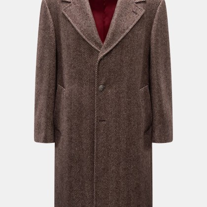 Brunello Cucinelli - Herren - Mantel graubraun gemustert Brunello Cucinelli - Herren - Mantel graubraun gemustert