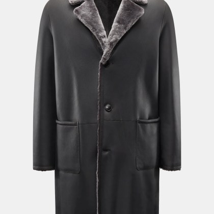 Manzoni 24 - Herren - Lammfellmantel anthrazit Manzoni 24 - Herren - Lammfellmantel anthrazit