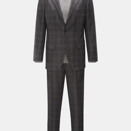 Cesare Attolini - Herren - Anzug %27Drop 7%27 anthrazit/grau/braun kariert Cesare Attolini - Herren - Anzug %27Drop 7%27 anthrazit/grau/braun kariert