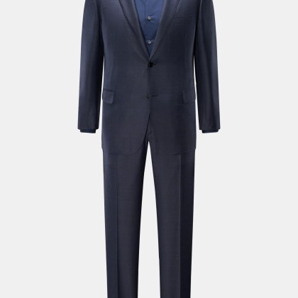 Belvest - Herren - Anzug graublau meliert/schwarz kariert Belvest - Herren - Anzug graublau meliert/schwarz kariert