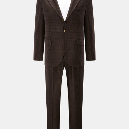 Brunello Cucinelli - Herren - Anzug dunkelbraun kariert Brunello Cucinelli - Herren - Anzug dunkelbraun kariert