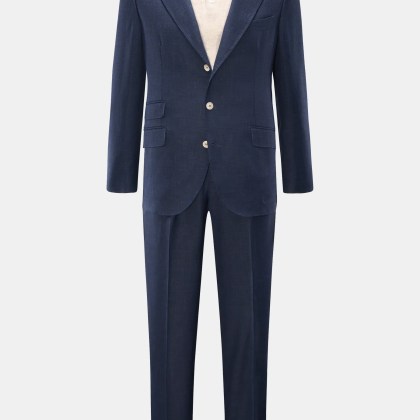 Brunello Cucinelli - Herren - Anzug navy meliert Brunello Cucinelli - Herren - Anzug navy meliert