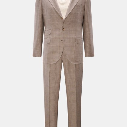 Brunello Cucinelli - Herren - Anzug graubraun/grau kariert Brunello Cucinelli - Herren - Anzug graubraun/grau kariert