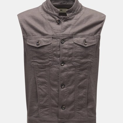 Weber+Weber - Herren - Weste %27Military Drill Vest%27 grau Weber+Weber - Herren - Weste %27Military Drill Vest%27 grau